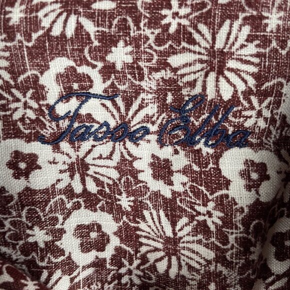 Tasso Elba Mens Linen Shirt X Reverse Print Inside Out Career Everyday Casual - Picture 7 of 9